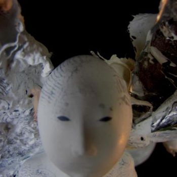Sculpture titled "COCOОN. detail" by Yulia Luchkina, Original Artwork, Mixed Media