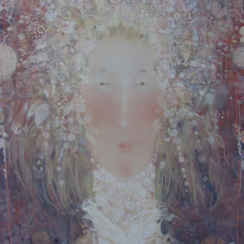 Peinture intitulée "these angels there…" par Yulia Luchkina, Œuvre d'art originale