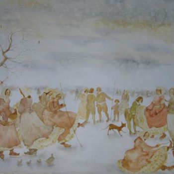 Peinture intitulée "winter" par Yulia Luchkina, Œuvre d'art originale, Autre