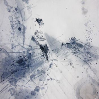 Peinture intitulée "Wind rustling curta…" par Yulia Luchkina, Œuvre d'art originale, Huile