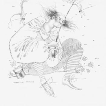 Drawing titled "collector mantises" by Yulia Luchkina, Original Artwork, Other