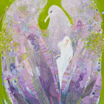 Картина под названием "Birds." - Yulia Luchkina, Подлинное произведение искусства, Акрил