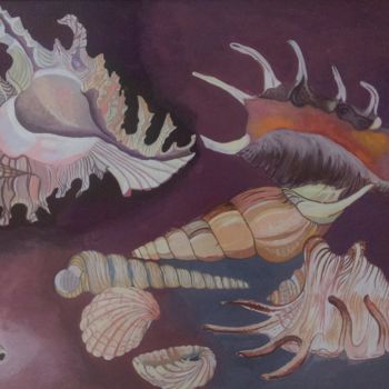 Pittura intitolato "Sea Memories" da Yuliana Vladova, Opera d'arte originale, Gouache