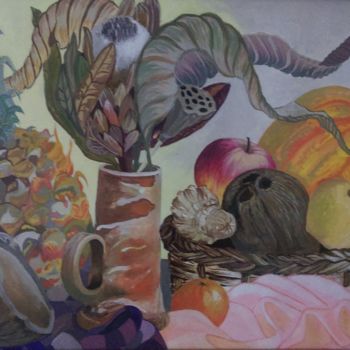 Malerei mit dem Titel "Still Life" von Yuliana Vladova, Original-Kunstwerk, Gouache