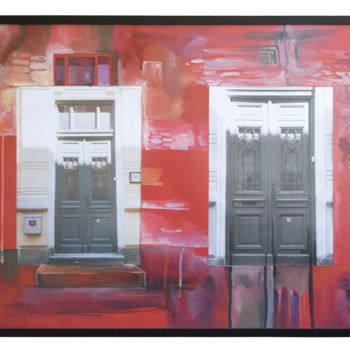 Malerei mit dem Titel "Doors" von Yuliana Vladova, Original-Kunstwerk, Aquarell