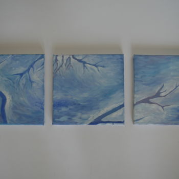 Painting titled "Winter" by Yuliana Vladova, Original Artwork, Oil