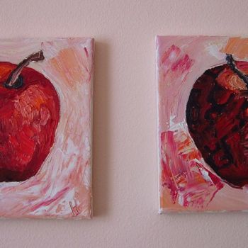 Painting titled "Apples" by Yuliana Vladova, Original Artwork, Oil