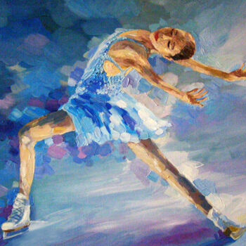 Malarstwo zatytułowany „Figure skater” autorstwa Yulia Tamoykina (Lifestyle_harmony), Oryginalna praca, Olej