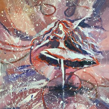 Pittura intitolato "Ballerina Балерина…" da Yulia Tamoykina (Lifestyle_harmony), Opera d'arte originale, Gouache