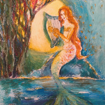 Peinture intitulée "Русалка Mermaid" par Yulia Tamoykina (Lifestyle_harmony), Œuvre d'art originale, Pastel