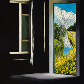 Malerei mit dem Titel "Spring that changed…" von Yuliia Khazova, Original-Kunstwerk, Acryl