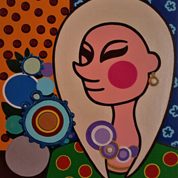 Рисунок под названием "Bubbles. Girls. Flo…" - Yuliia Kolomiiets, Подлинное произведение искусства, Акрил