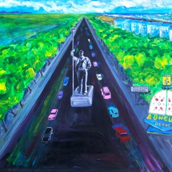 "All roads lead home" başlıklı Tablo Yuliia Mahda tarafından, Orijinal sanat, Akrilik