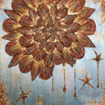 "flower" başlıklı Tablo Yuliia Kiselova tarafından, Orijinal sanat, Akrilik Ahşap Sedye çerçevesi üzerine monte edilmiş