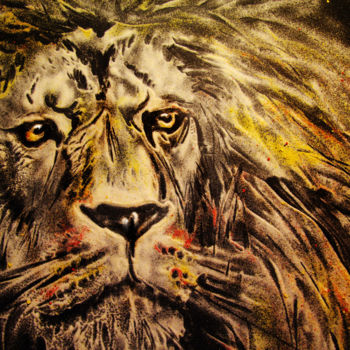 Painting titled "lion2.jpg" by Yulia Mikushina, Original Artwork