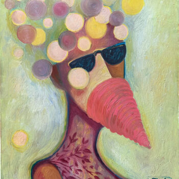 Pintura titulada "Party-Man" por Yuliya Pochynok (JJ Julia), Obra de arte original, Oleo Montado en Bastidor de camilla de m…