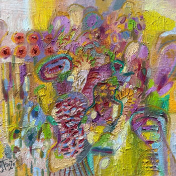 제목이 "Garden Party."인 미술작품 Yuliya Pochynok (JJ Julia)로, 원작, 기름 나무 들것 프레임에 장착됨