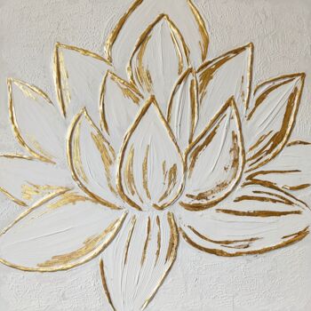 Peinture intitulée "Lotus" par Yuliya Zhuk, Œuvre d'art originale, Acrylique
