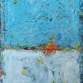 Painting titled "Blue Lagoon" by Julia Tokar (Jt), Original Artwork, Oil