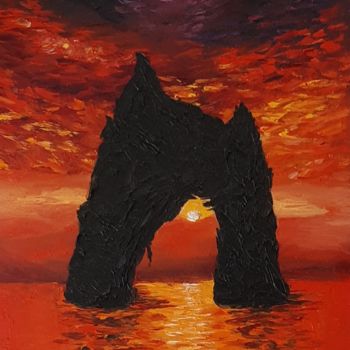 Peinture intitulée "На закате" par Iuliia Poshtarenko, Œuvre d'art originale, Huile