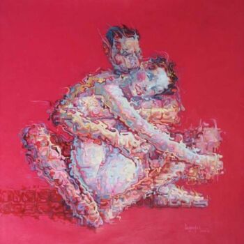 Painting titled "Fragile relationshi…" by Yun Fei Liu, Original Artwork