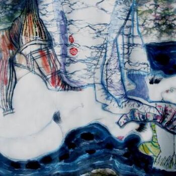 「水墨实验：1992生命空间1」というタイトルの絵画 云阳 王によって, オリジナルのアートワーク