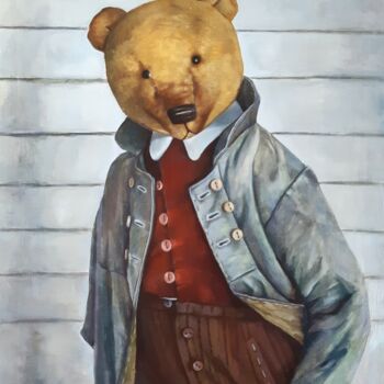 「Медведь Бернар」というタイトルの絵画 Yunna V`Yunによって, オリジナルのアートワーク, オイル