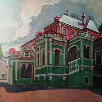 Painting titled "Yusupov chambers in…" by Katerina Korneev, Original Artwork, Oil Mounted on Wood Stretcher frame