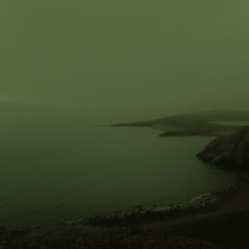 Photographie intitulée "Green sunset" par Yura Taralov, Œuvre d'art originale, Photographie numérique
