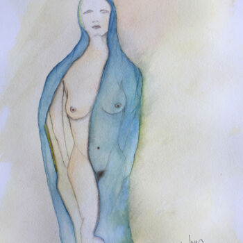 Peinture intitulée "il pareo" par Yūrei, Œuvre d'art originale, Aquarelle