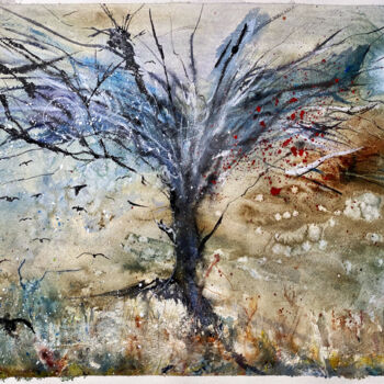 Pintura titulada "L'albero della veri…" por Yūrei, Obra de arte original, Acuarela