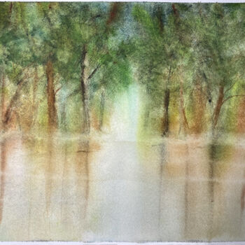 Painting titled "Silenzio" by Yūrei, Original Artwork, Watercolor