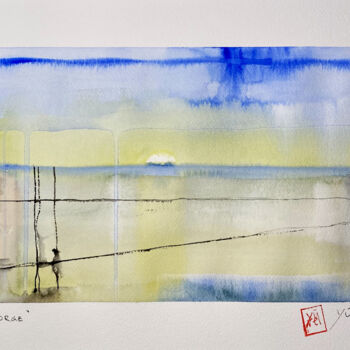 Painting titled "Sketchbook #25 Sorge" by Yūrei, Original Artwork, Watercolor