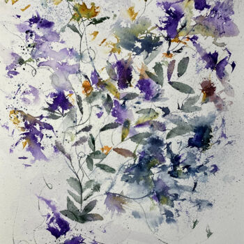 "I petali e il vento" başlıklı Tablo Yūrei tarafından, Orijinal sanat, Suluboya