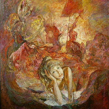 Malerei mit dem Titel "Awakening" von Yuri Avalishvili, Original-Kunstwerk, Öl