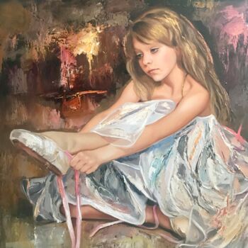 Картина под названием "Future ballerina" - Yuri Kovachev, Подлинное произведение искусства, Масло