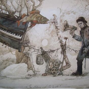 Картина под названием "The Silence of Tom…" - Yuri Laptev, Подлинное произведение искусства