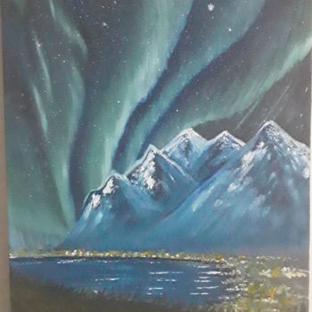 Painting titled "northern lights" by Yuri Ellis, Original Artwork, Oil