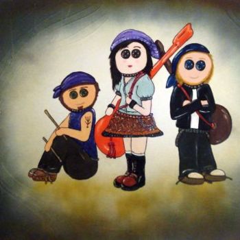 Pintura intitulada "roqueiros" por Yuri.Maia, Obras de arte originais
