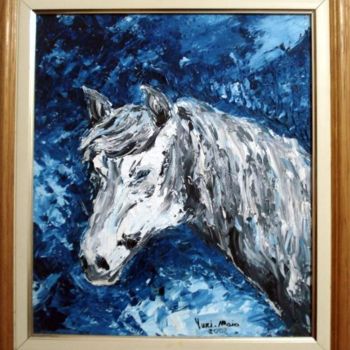 Pintura intitulada "cavalinho azul" por Yuri.Maia, Obras de arte originais