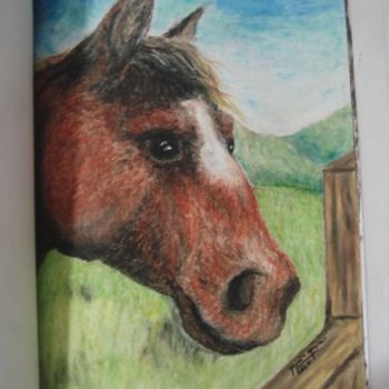 Pintura intitulada "cavalo - estudo 2" por Yuri.Maia, Obras de arte originais