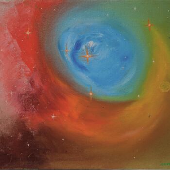 Картина под названием "Рак - знак Зодиака" - Yuriy Borodavkin, Подлинное произведение искусства, Масло Установлен на Деревян…