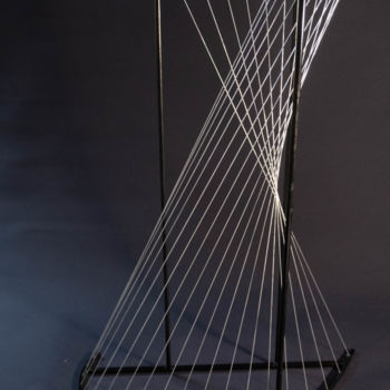 Sculpture titled "String Suspension" by Yuriy Kraft, Original Artwork, Metals