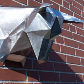 Sculpture titled "Torro" by Yuriy Kraft, Original Artwork, Metals Mounted on Metal