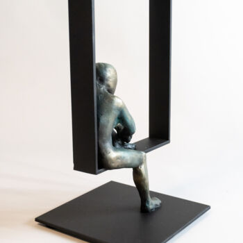 Skulptur mit dem Titel "***WINDOW IV***" von Yuriy Kraft, Original-Kunstwerk, Ton