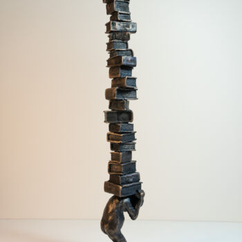 Sculpture titled ""Archivarius III"" by Yuriy Kraft, Original Artwork, Bronze