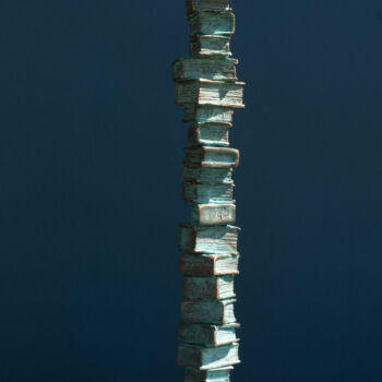 Γλυπτική με τίτλο ""Bookworm XIII"" από Yuriy Kraft, Αυθεντικά έργα τέχνης, Μπρούντζος
