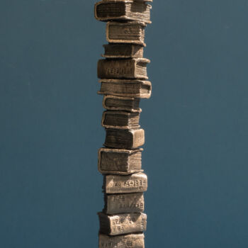 Sculpture titled ""Bookworm XIV"" by Yuriy Kraft, Original Artwork, Bronze