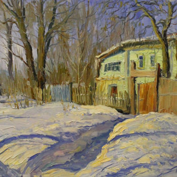 제목이 "March"인 미술작품 Yuriy Demiyanov로, 원작, 기름 나무 들것 프레임에 장착됨