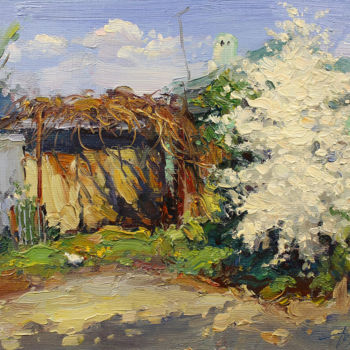 Peinture intitulée "In white" par Yuriy Demiyanov, Œuvre d'art originale, Huile Monté sur Châssis en bois